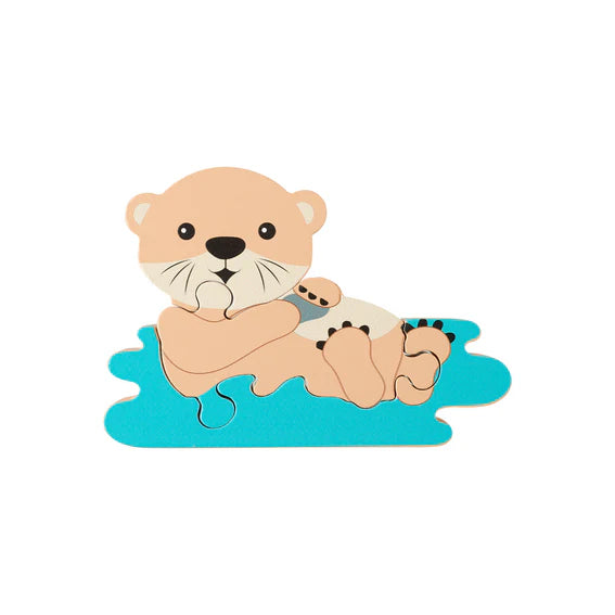Orange Tree Toys Mini Wooden Puzzle 4pc Otter