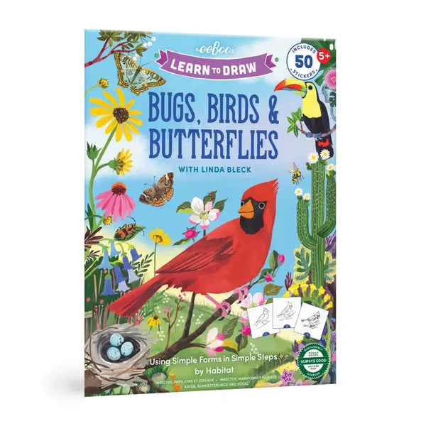 eeBoo Learn to Draw with Stickers - Birds, Bugs & Butterflies