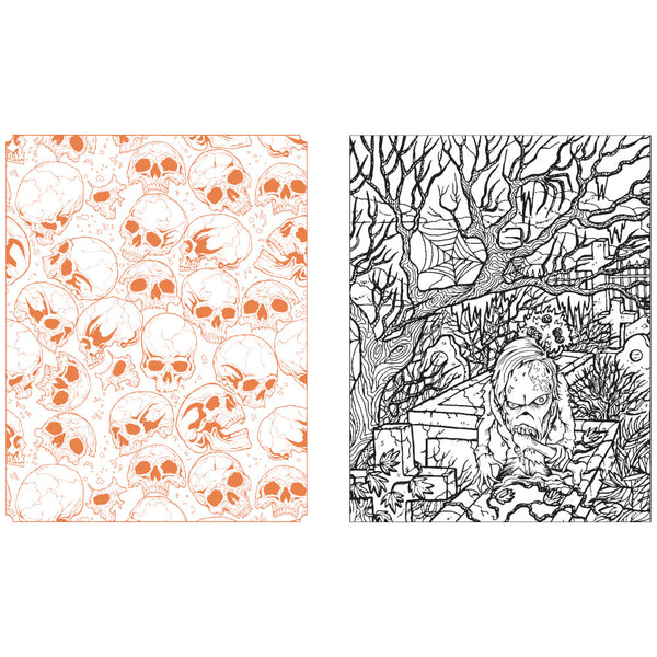 Dark Delights and Demons Colouring Book