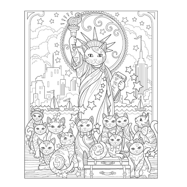 Creative Haven Colouring Book - Country Cats & City Kitties
