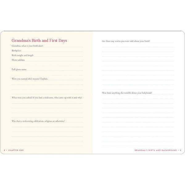 Peter Pauper Press Keepsake Memory Journal - Grandma's Story