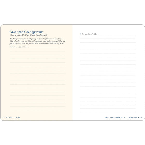 Peter Pauper Press Keepsake Memory Journal - Grandpa's Story