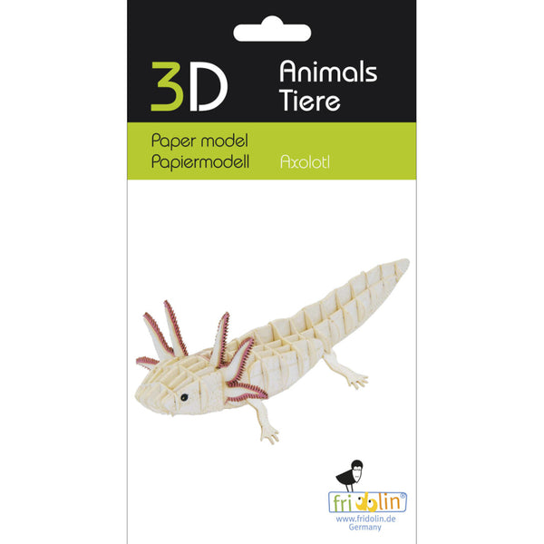 Fridolin 3D Animals Paper Model - Axolotl