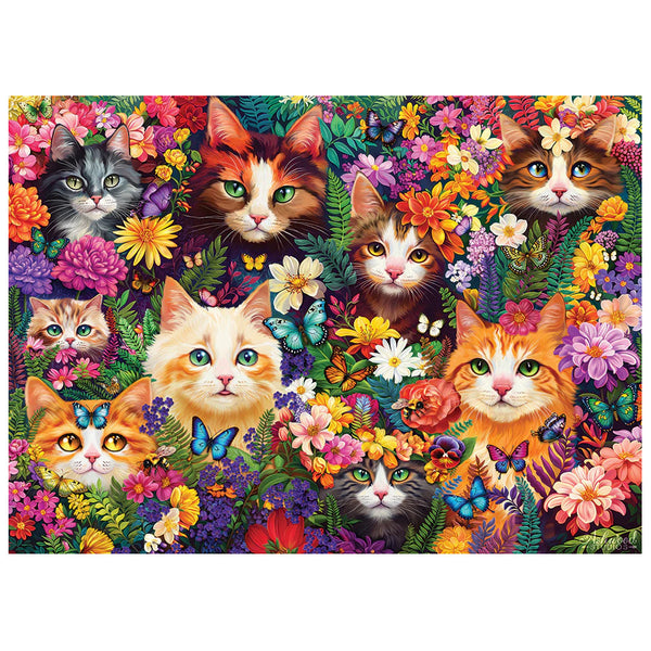 Cobble Hill 1000pc Puzzle - Blooming Whiskers
