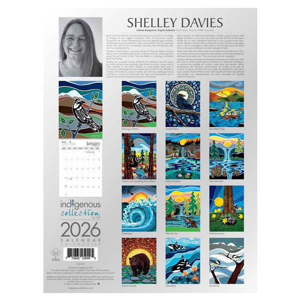 Indigenous Collection 2026 Wall Calendar - Shelley Davies