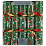 Silver Tree Holiday Crackers 10pk Forest Greenery