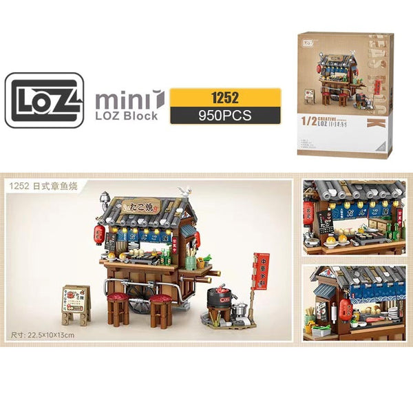 Loz Mini Block Kit - Japanese Takoyaki Snack Stall