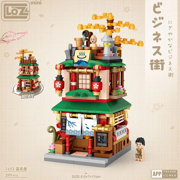 Loz Mini Block Kit - Hot Spring House