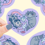 Turtle's Soup Vinyl Sticker - Trash Animals Heart