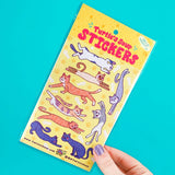 Turtle's Soup Glitter Vinyl Sticker Sheet - Long Cats