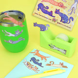 Turtle's Soup Glitter Vinyl Sticker Sheet - Long Cats