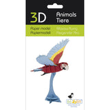 Fridolin 3D Animals Paper Model - Flying Macaw