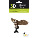 Fridolin 3D Animals Paper Model - Owl with Mouse