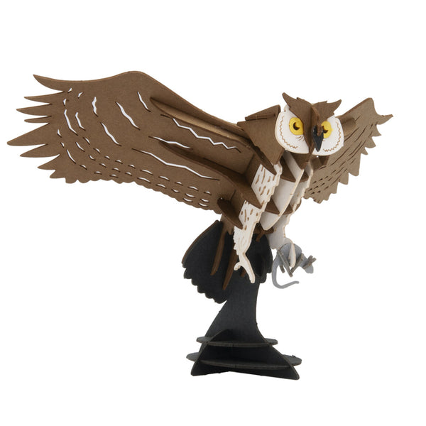 Fridolin 3D Animals Paper Model - Owl with Mouse