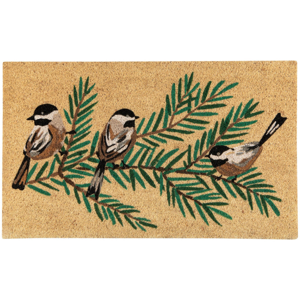 Now Designs Doormat - Birds & Boughs Chickadees