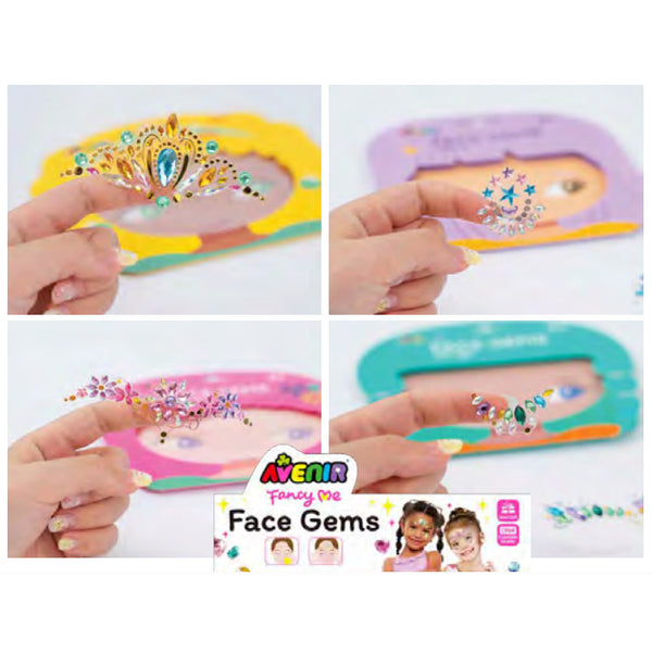 Avenir Face Gems Body Art Sticker Sets, Assorted