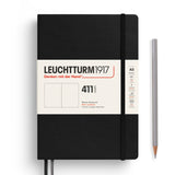 Leuchtturm1917 A5 Medium Notebook 411 - Blank BLACK