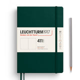 Leuchtturm1917 A5 Medium Notebook 411 - Blank FOREST GREEN