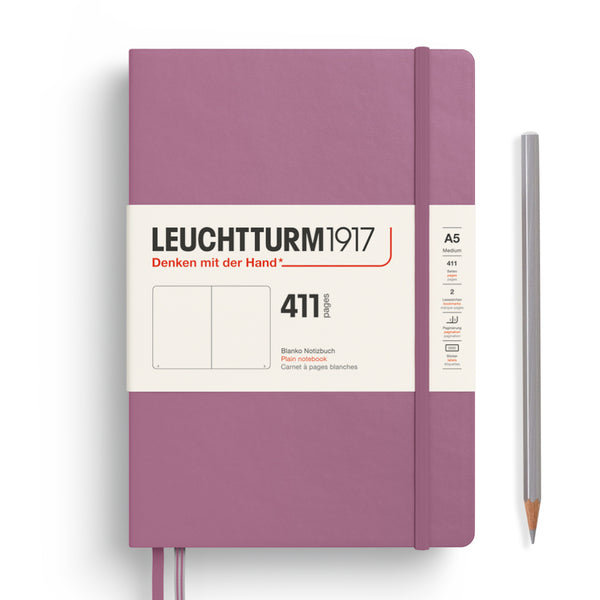 Leuchtturm1917 A5 Medium Notebook 411 - Blank DUSTY ROSE