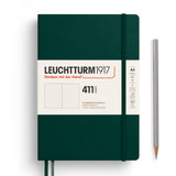 Leuchtturm1917 A5 Medium Notebook 411 - Dotgrid FOREST GREEN