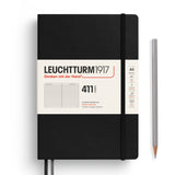 Leuchtturm1917 A5 Medium Notebook 411 - Lined BLACK