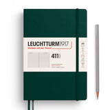 Leuchtturm1917 A5 Medium Notebook 411 - Lined FOREST GREEN