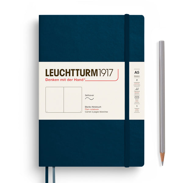 Leuchtturm1917 A5 Medium Softcover Notebook - Blank DEEP SEA