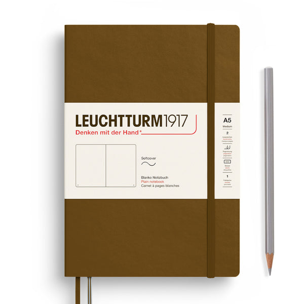 Leuchtturm1917 A5 Medium Softcover Notebook - Blank SPICE BROWN