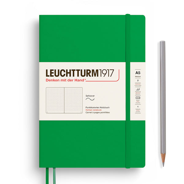 Leuchtturm1917 A5 Medium Softcover Notebook - Dotgrid SPRING LEAF