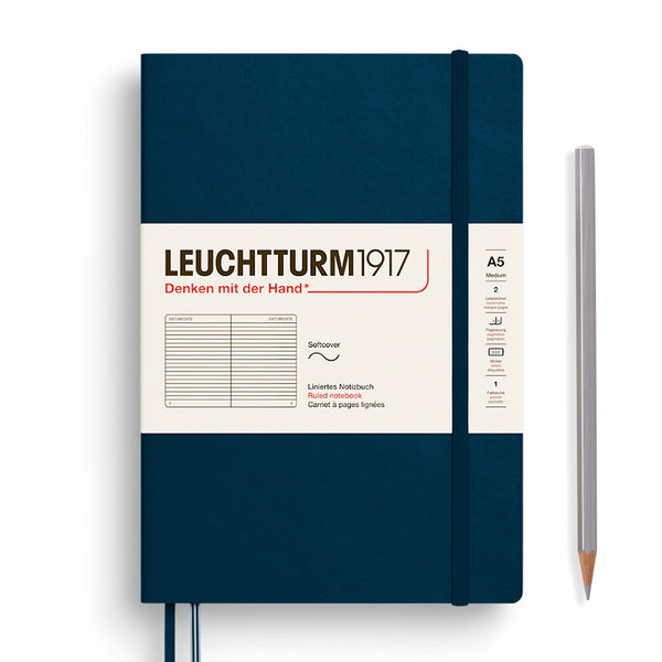 Leuchtturm1917 A5 Medium Softcover Notebook - Lined DEEP SEA
