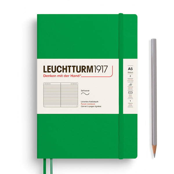 Leuchtturm1917 A5 Medium Softcover Notebook - Lined SPRING LEAF