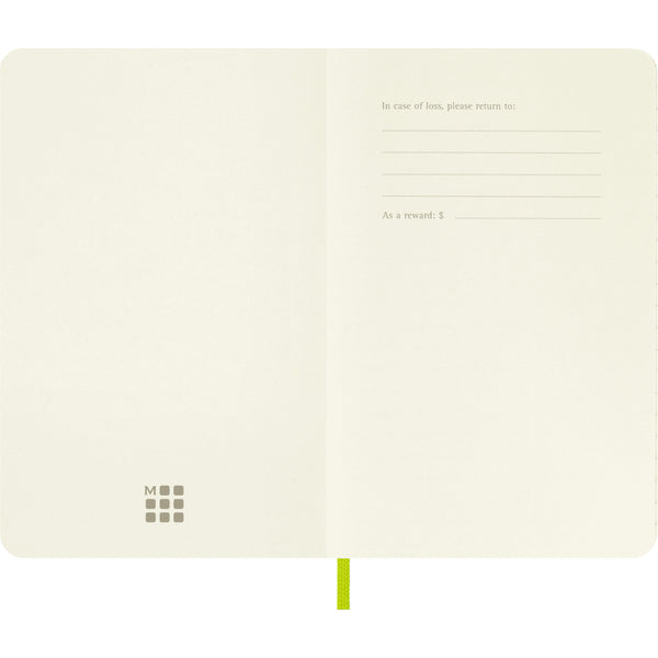 Moleskine Classic Ruled Softcover Notebook, Pocket - Lemon Green