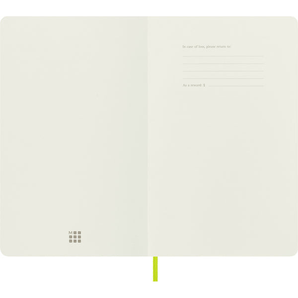 Moleskine Classic Ruled Softcover Notebook, Large - Lemon Green