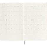 Moleskine 2025/2026 18-Month Agenda - Weekly, Large Soft Cover, Black