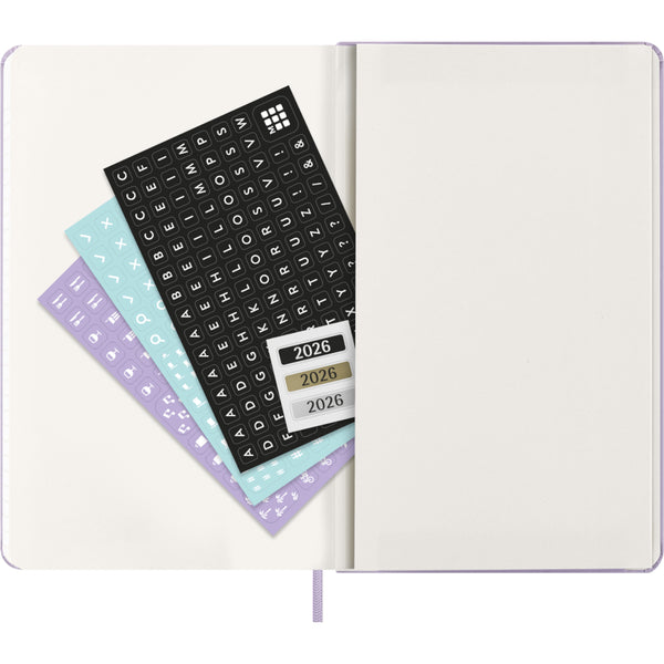 Moleskine 2026 Agenda - Daily, Large Hard Cover, Lilac
