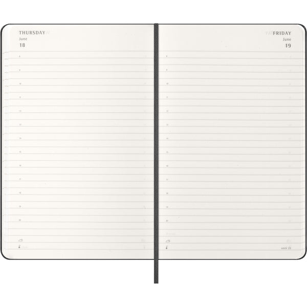 Moleskine 2026 Agenda - Daily, Large Hard Cover, Black