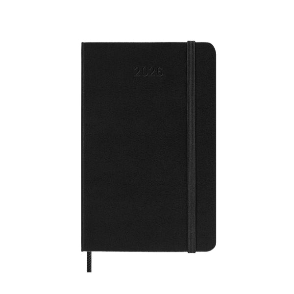 Moleskine 2026 Agenda - Daily, Pocket Hard Cover, Black