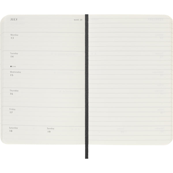Moleskine 2026 Agenda - Weekly, Pocket Soft Cover, Black
