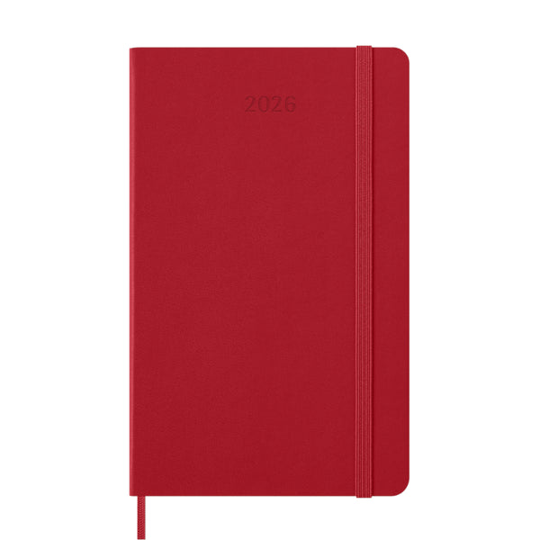 Moleskine 2026 Agenda - Weekly, Large Hard Cover, Red