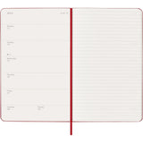 Moleskine 2026 Agenda - Weekly, Large Hard Cover, Red