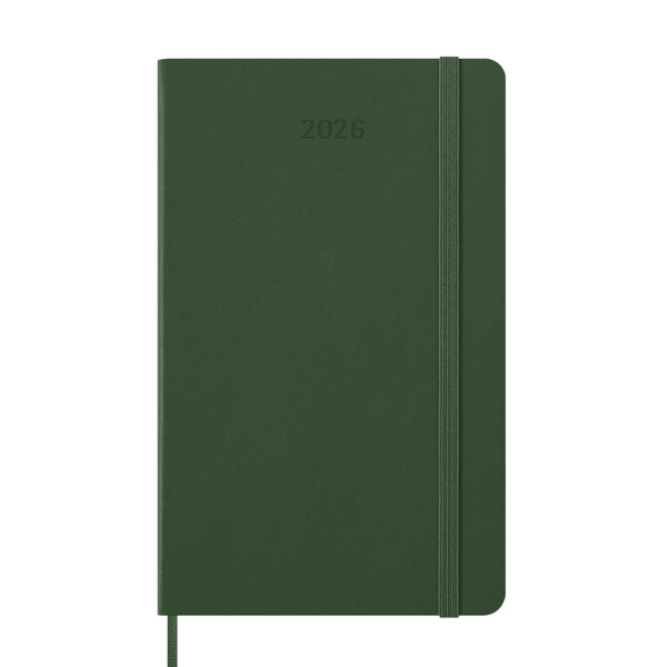 Moleskine 2026 Agenda - Weekly, Large Hard Cover, Green
