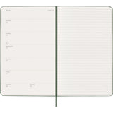 Moleskine 2026 Agenda - Weekly, Large Hard Cover, Green