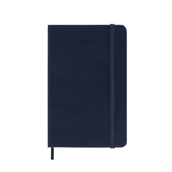 Moleskine 2026 Agenda - Weekly, Pocket Hard Cover, Sapphire