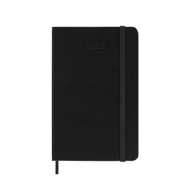 Moleskine 2026 Agenda - Weekly Horizontal, Pocket Hard Cover, Black