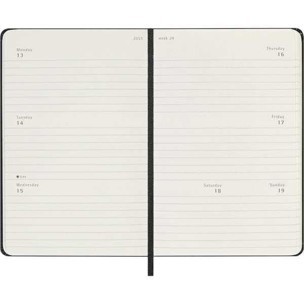 Moleskine 2026 Agenda - Weekly Horizontal, Pocket Hard Cover, Black