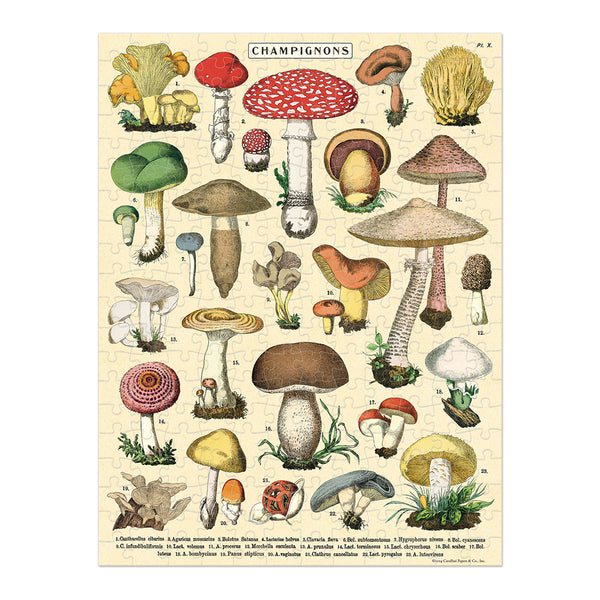 Cavallini 240pc Vintage Puzzle - Mushrooms