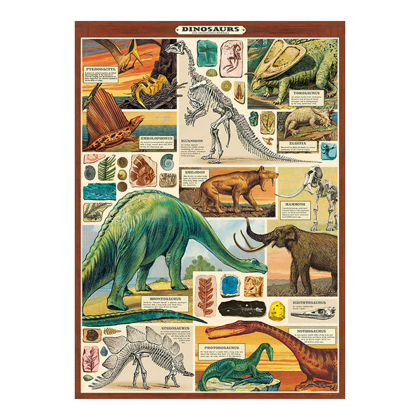 Cavallini Vintage Art Poster - Dinosaurs 2