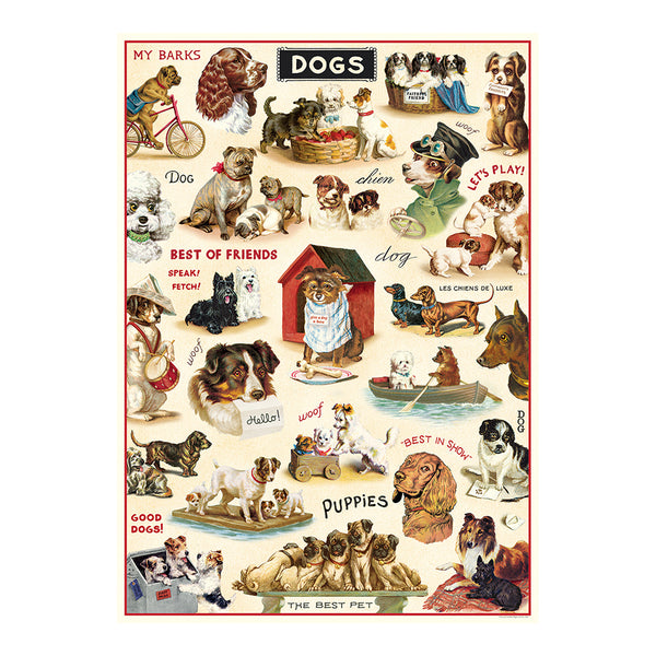 Cavallini Vintage Art Poster - Vintage Dogs 2