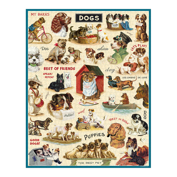 Cavallini 1000pc Vintage Puzzle - Vintage Dogs