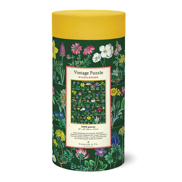 Cavallini 1000pc Vintage Puzzle - Wildflowers 2